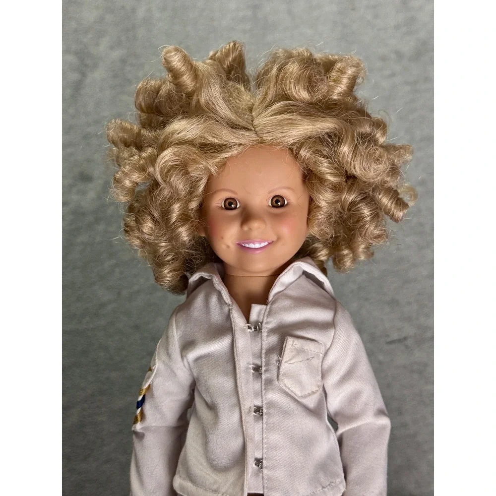 Danbury Mint Shirley Temple Doll Stand Up and Cheer White Pilot Outfit 17 inch